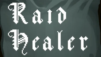 Landscape promotional material for the game 'Raid Healer Simulator'.
